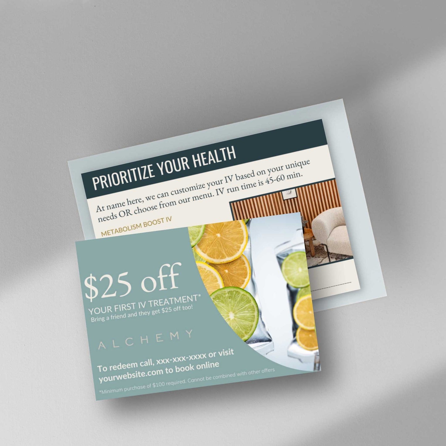 iv therapy marketing brochure