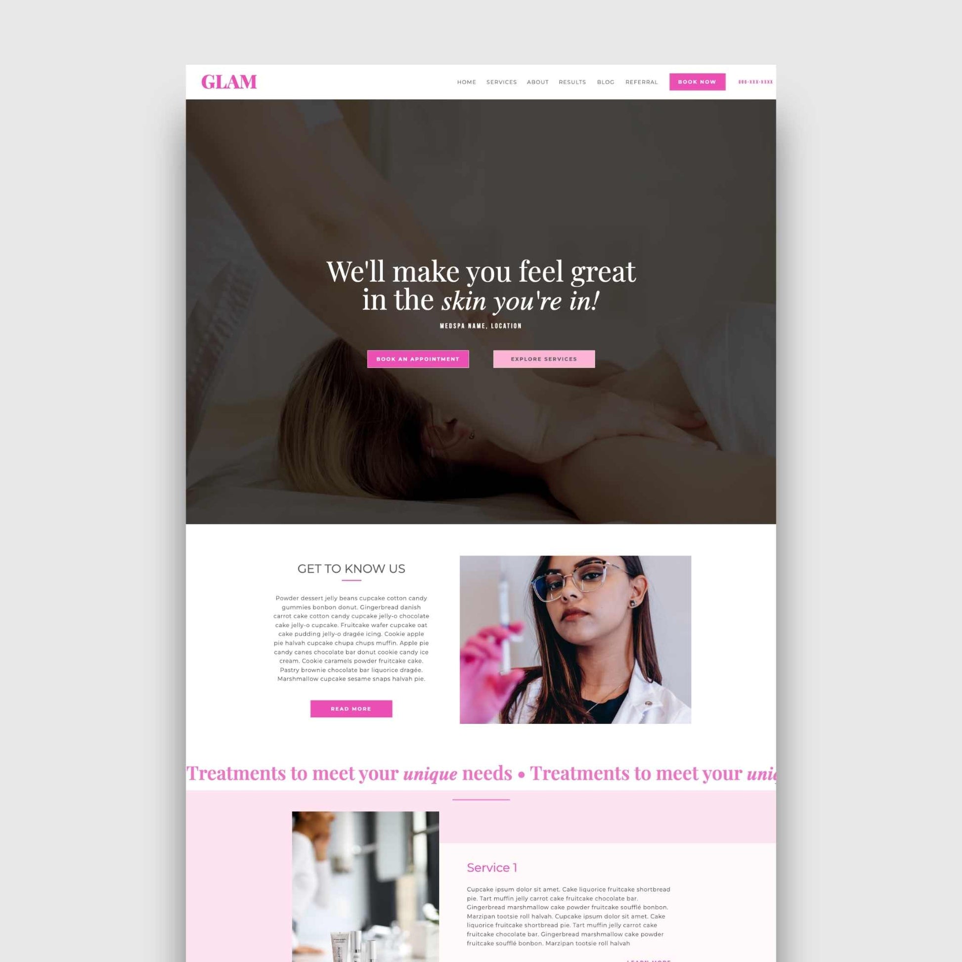 Medspa Website Template 