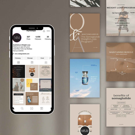 Semaglutide Social Media Template Mockups