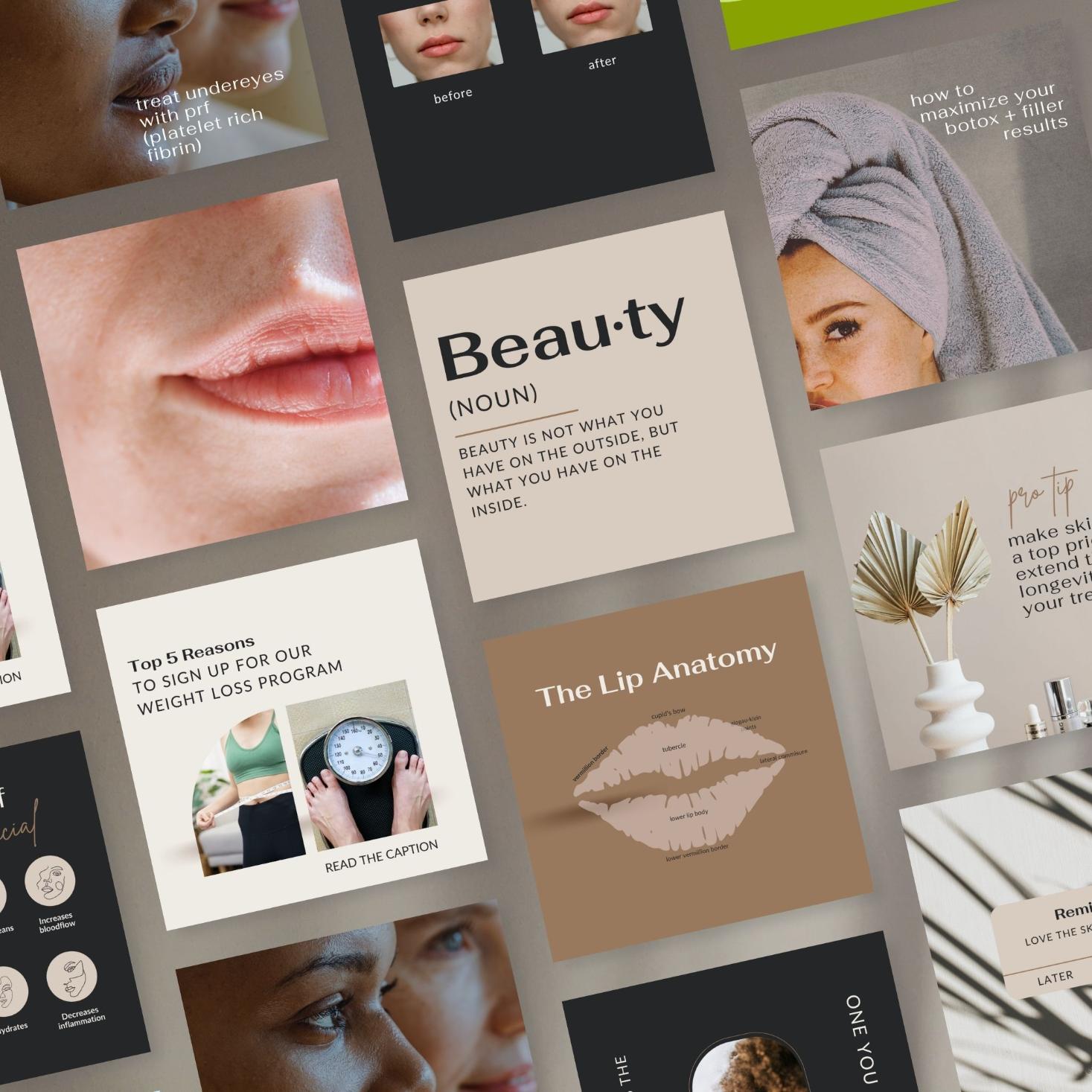 medspa social media templates