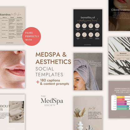 medspa menu template