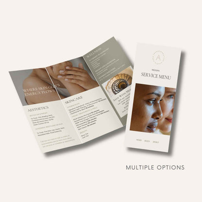 medspa menu template