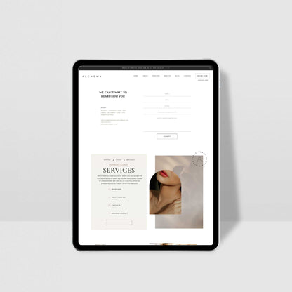 spa website template contact form